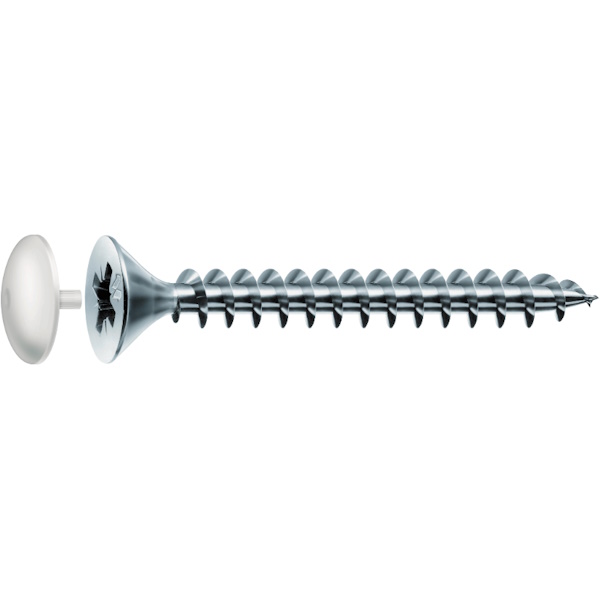 Mustad Vite Panelvit PC per Legno Testa Svasata Piana (TSP) a Croce PZ Zincata Bianca - MUSTAD - Immagine 4